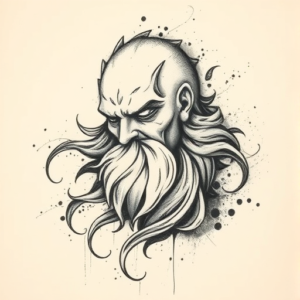 Charcoal Odin Tattoo