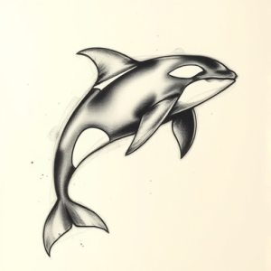 Charcoal Orca Tattoo