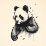 Charcoal Panda Tattoo