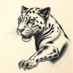 Charcoal Panther Tattoo