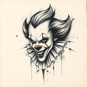 Charcoal Pennywise Tattoo