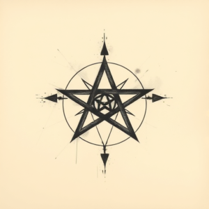Charcoal Pentagram Tattoo