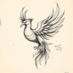 Charcoal Phoenix Tattoo