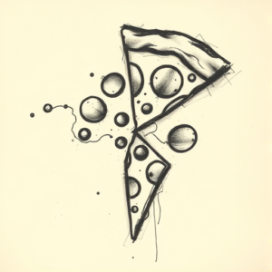 Charcoal Pizza Tattoo