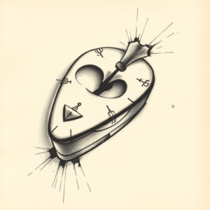 Charcoal Planchette Tattoo