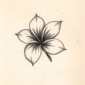 Charcoal Plumeria Tattoo