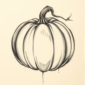 Charcoal Pumpkin Tattoo
