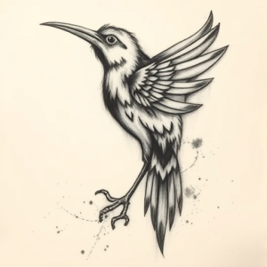 Charcoal Quetzal Tattoo