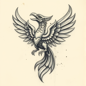 Charcoal Quetzalcoatl Tattoo