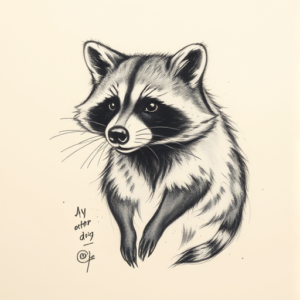 Charcoal Raccoon Tattoo