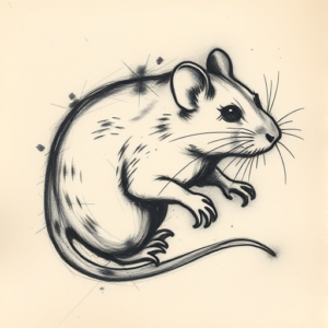 Charcoal Rat Tattoo