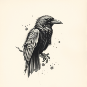 Charcoal Raven Tattoo
