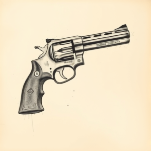 Charcoal Revolver Tattoo