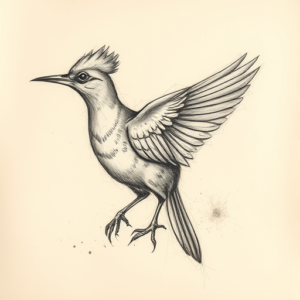 Charcoal Roadrunner Tattoo