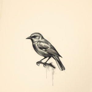 Charcoal Robin Tattoo