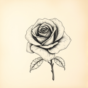Charcoal Rose Tattoo
