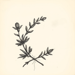 Charcoal Rosemary Tattoo