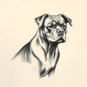 Charcoal Rottweiler Tattoo