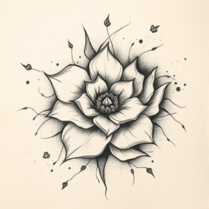 Charcoal Sampaguita Tattoo