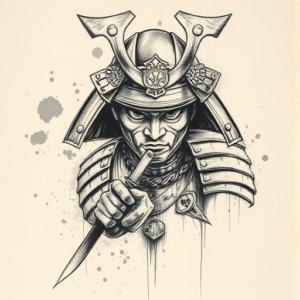 Charcoal Samurai Tattoo