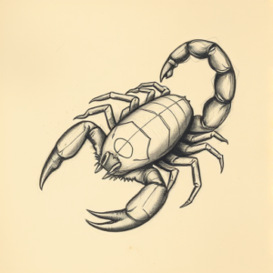Charcoal Scorpion Tattoo