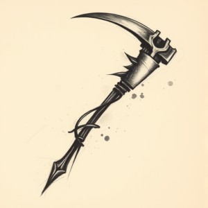 Charcoal Scythe Tattoo