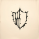 Charcoal Shield Tattoo