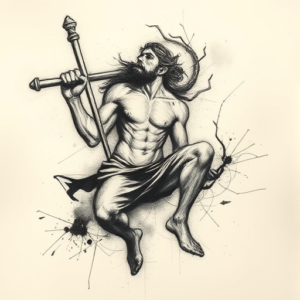 Charcoal Sisyphus Tattoo