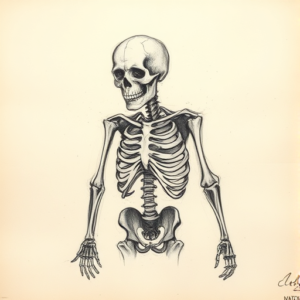 Charcoal Skeleton Tattoo