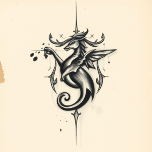 Charcoal Slytherin Tattoo