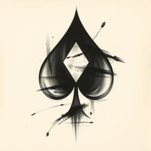 Charcoal Spade Tattoo