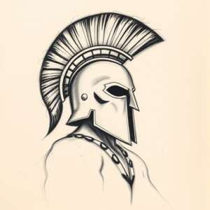 Charcoal Spartan Tattoo