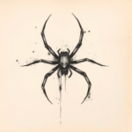 Charcoal Spider Tattoo