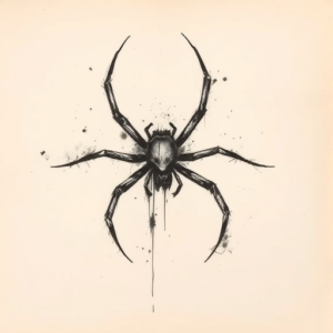 Charcoal Spider Tattoo