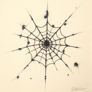 Charcoal Spiderweb Tattoo
