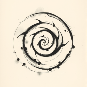 Charcoal Spiral Tattoo