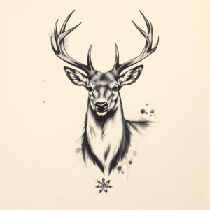Charcoal Stag Tattoo