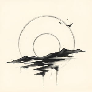 Charcoal Sunrise Tattoo