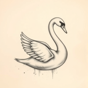 Charcoal Swan Tattoo