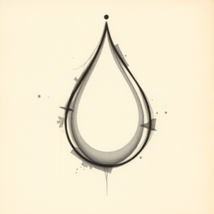 Charcoal Teardrop Tattoo