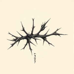 Charcoal Thorn Tattoo