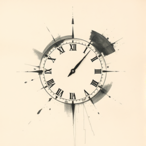 Charcoal Time Tattoo