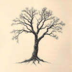 Charcoal Tree Tattoo