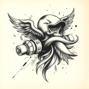 Charcoal Turbo Tattoo