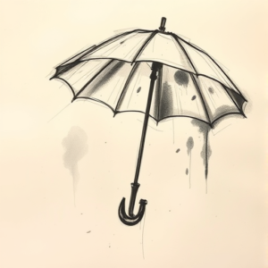 Charcoal Umbrella Tattoo