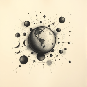 Charcoal Universe Tattoo