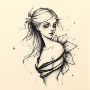 Charcoal Venus Tattoo