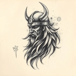 Charcoal Viking Tattoo