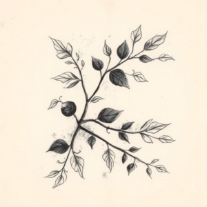 Charcoal Vine Tattoo