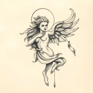 Charcoal Virgo Tattoo